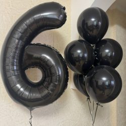 Шары с цифрами Черныйс цифрами