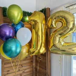 Шары с цифрами Разноцветный 2 цифры