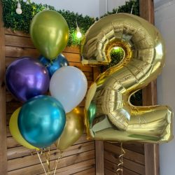 Шары с цифрами Разноцветный с одной цифрой