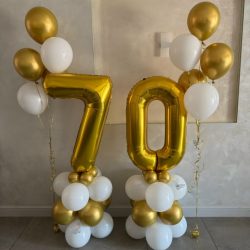 Шары с цифрами Сет юбилейный с воздухом и гелием