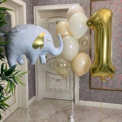 Шары с цифрами Слоненок с цифрой