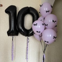 Шары с цифрами Тредовый фиолетовый