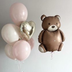 шары на выписку из роддома Мишка для девочки